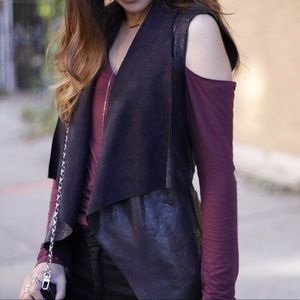 Zara Black Suede Effect Vest